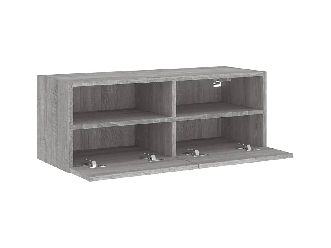 Sil  Meuble TV mural sonoma gris 80x30x30 cm bois d'ingénierie