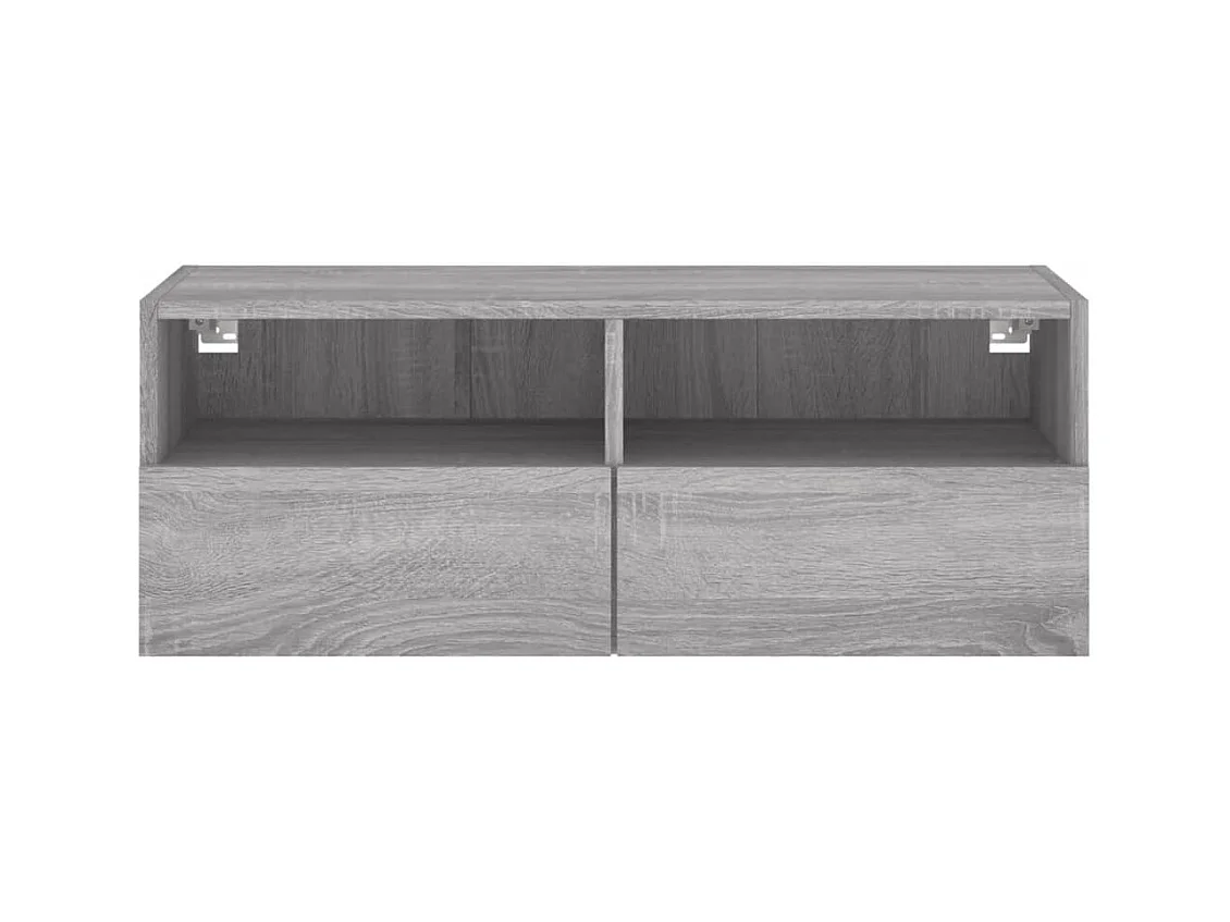 Sil  Meuble TV mural sonoma gris 80x30x30 cm bois d'ingénierie