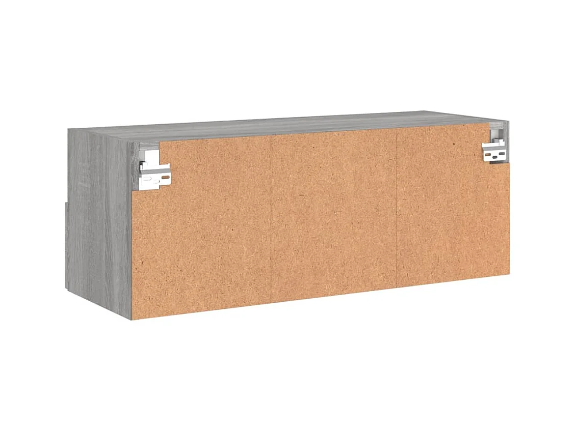 Sil  Meuble TV mural sonoma gris 80x30x30 cm bois d'ingénierie