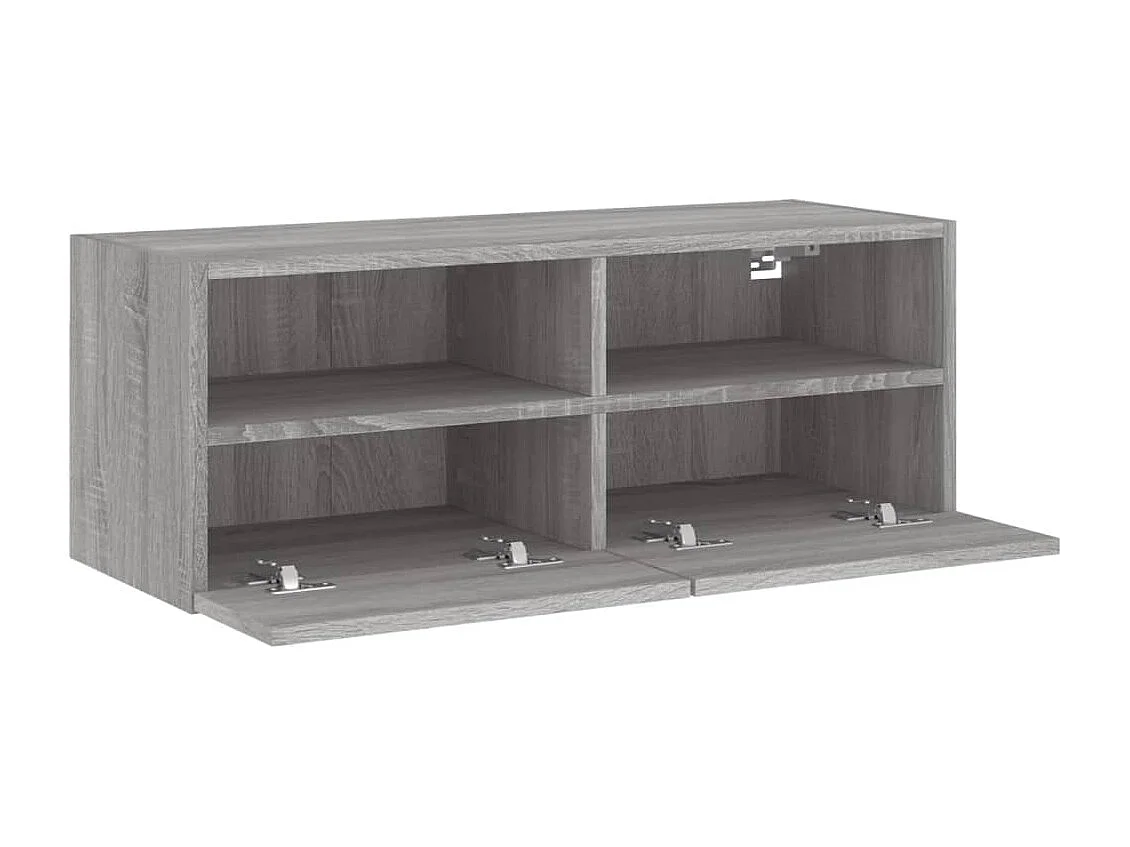 Sil  Meuble TV mural sonoma gris 80x30x30 cm bois d'ingénierie