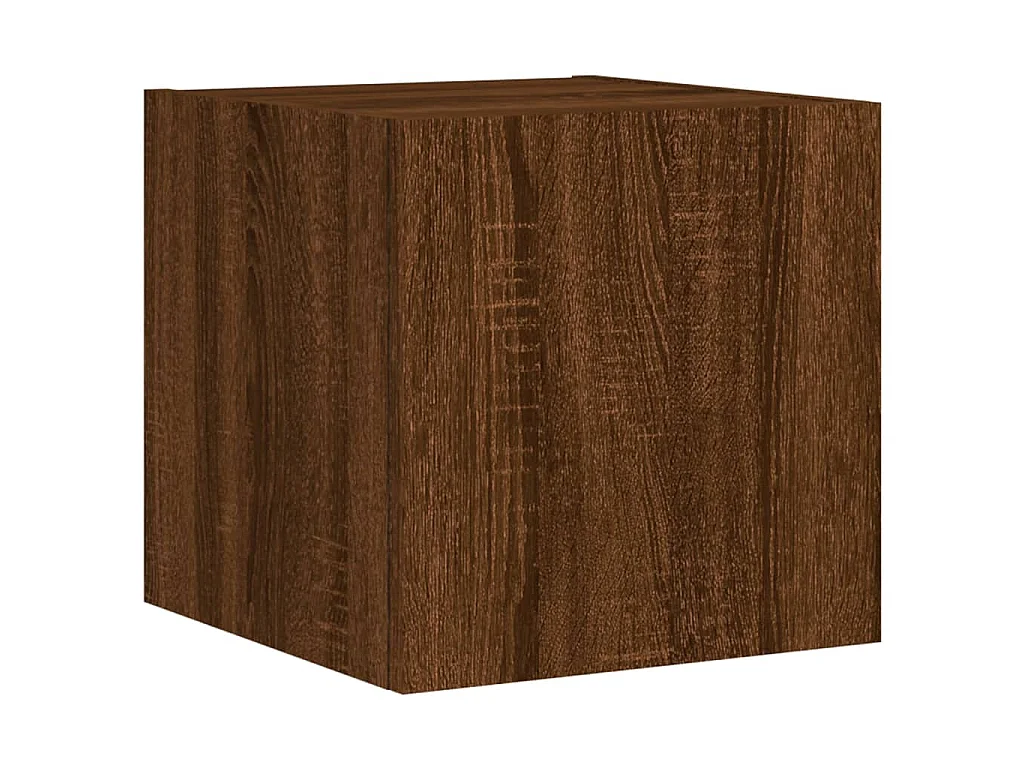 Gerben  Tv-wandmeubel met LED-verlichting 30,5x35x30 cm bruineiken