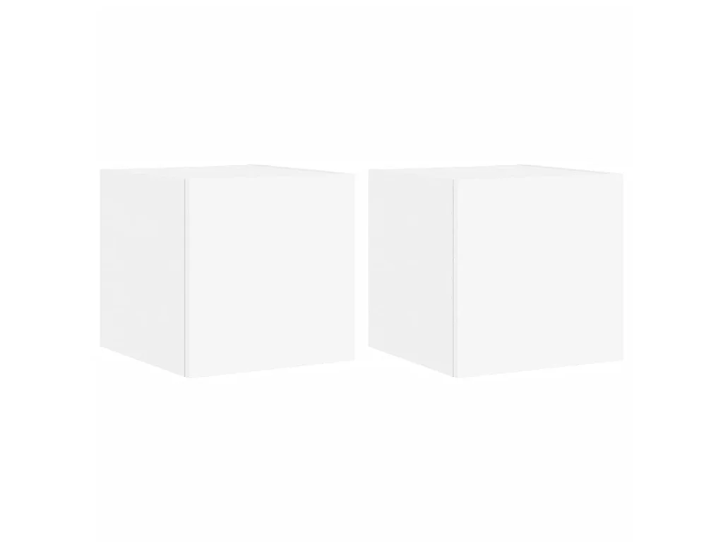 Gerben  Tv-wandmeubels met LED-verlichting 2 st 30,5x35x30 cm wit