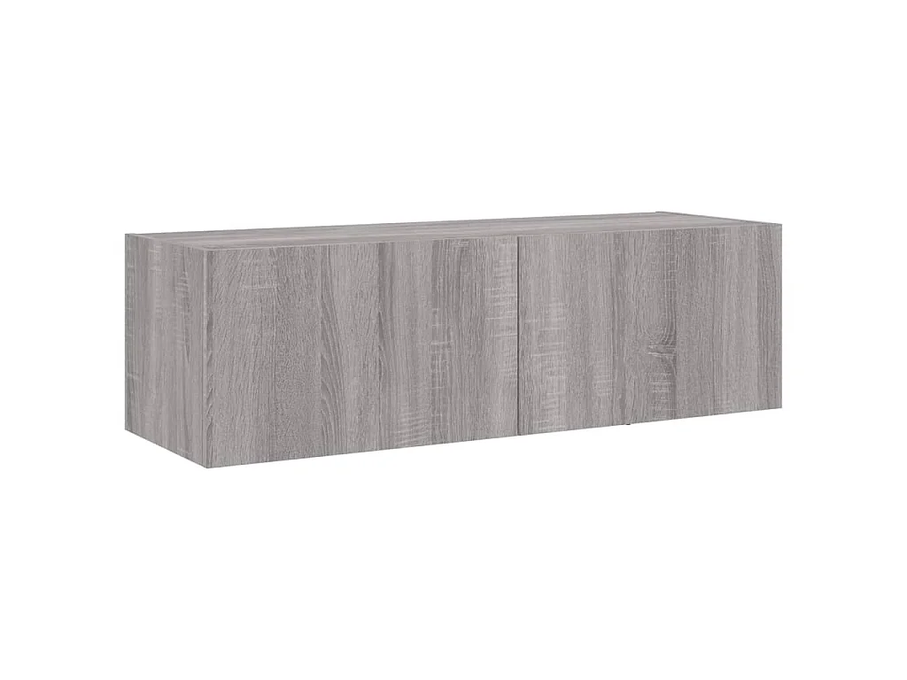 Gerben  Meuble TV mural avec lumières LED sonoma gris 100x35x31 cm