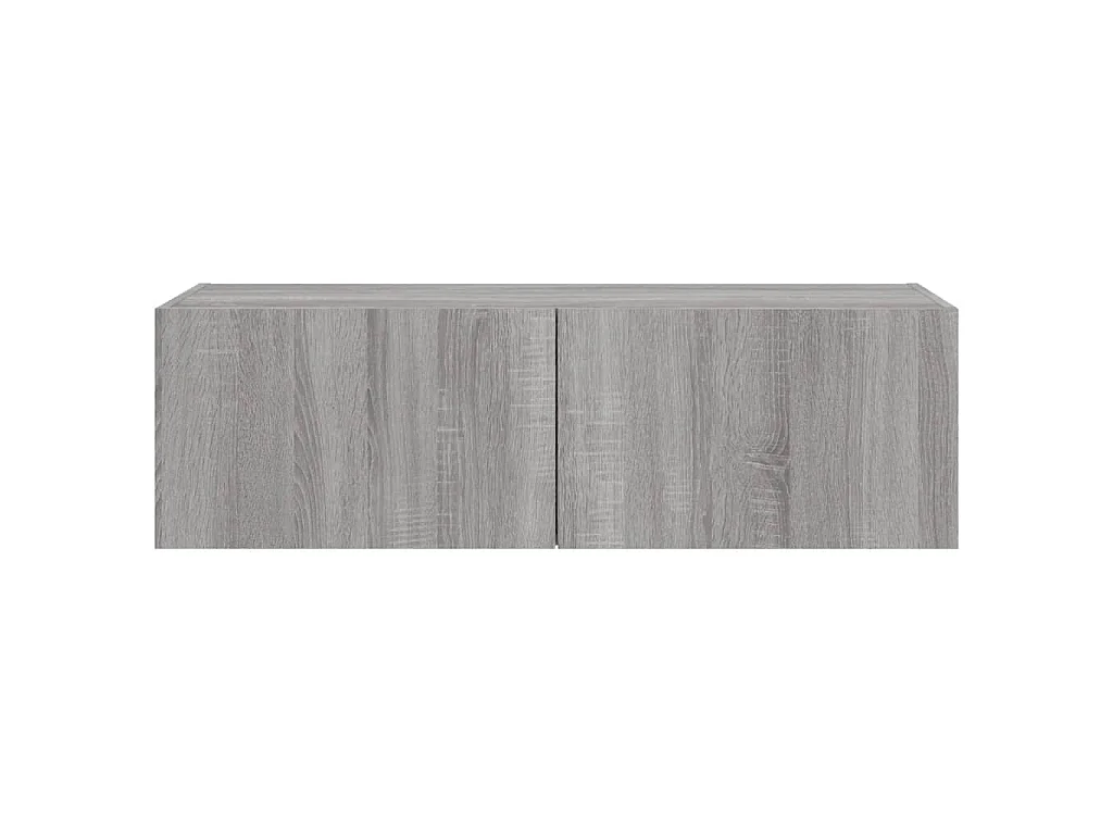 Gerben  Meuble TV mural avec lumières LED sonoma gris 100x35x31 cm