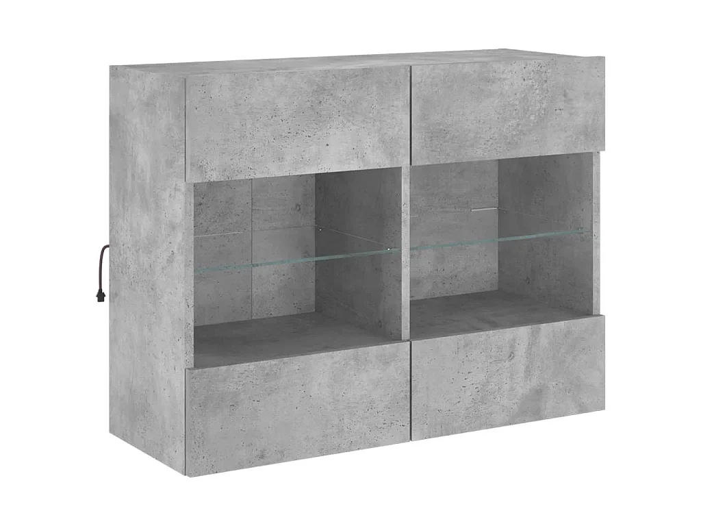 DuBois  Tv-wandmeubel met LED-verlichting 78,5x30x60,5 cm betongrijs