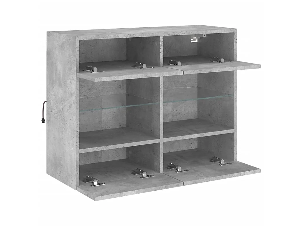 DuBois  Tv-wandmeubel met LED-verlichting 78,5x30x60,5 cm betongrijs