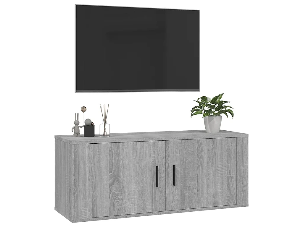 Murk  Meuble TV mural Sonoma gris 100x34,5x40 cm