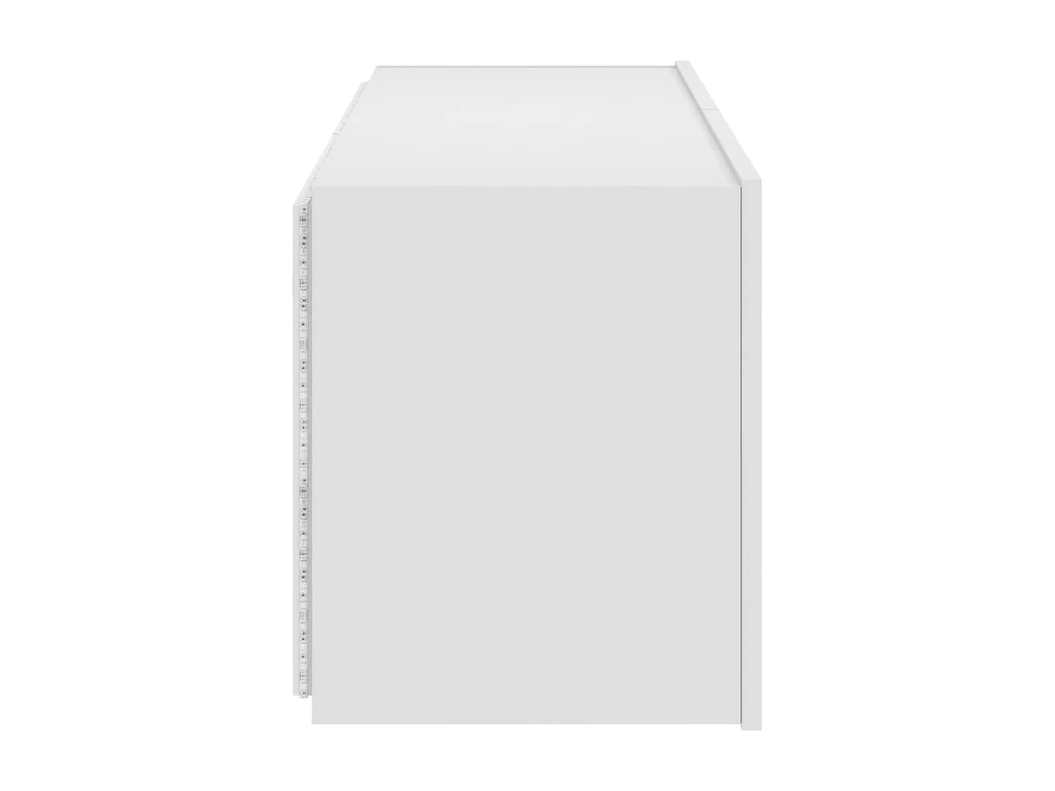 Gerben  Meuble TV mural avec lumières LED blanc 100x35x41 cm