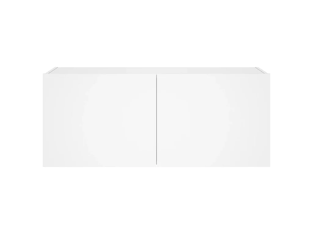 Gerben  Mueble de TV de pared con luces LED blanco 100x35x41 cm