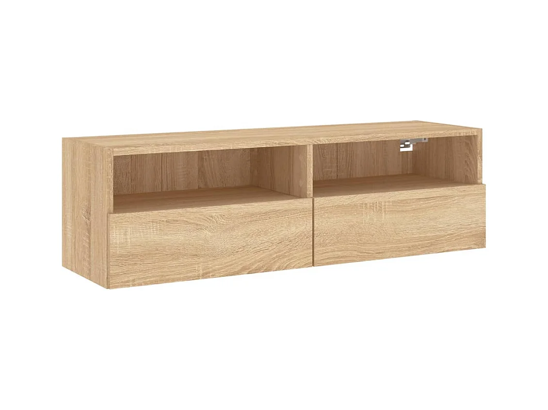 Sil  Tv-wandmeubel 100x30x30 cm bewerkt hout sonoma eikenkleurig