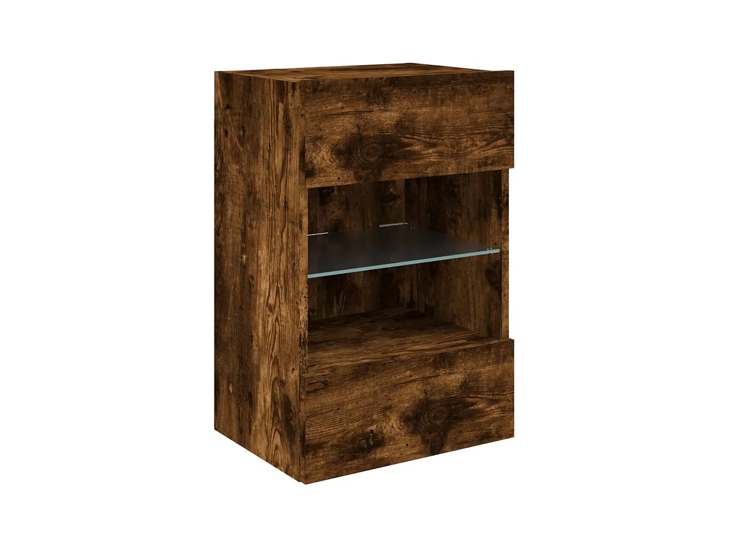 Prolenta Premium -  Meubles TV muraux et lumières LED 2pcs chêne fumé 40x30x60,5 cm