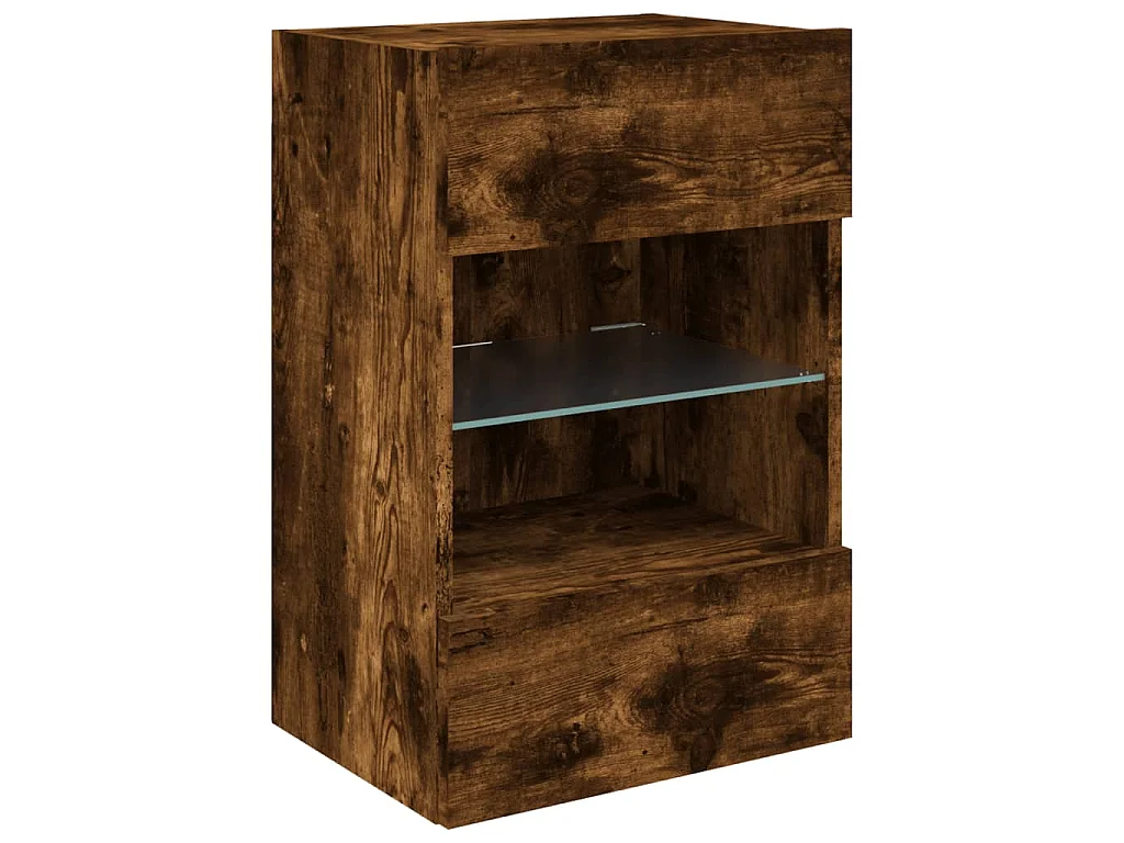 Prolenta Premium -  Tv-wandmeubels met LED 2 st 40x30x60,5 cm gerookt eikenkleurig