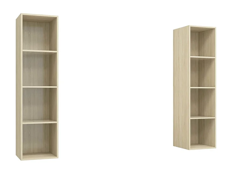 Buckeye  Meubles TV muraux 2 pcs Chêne sonoma Bois d'ingénierie