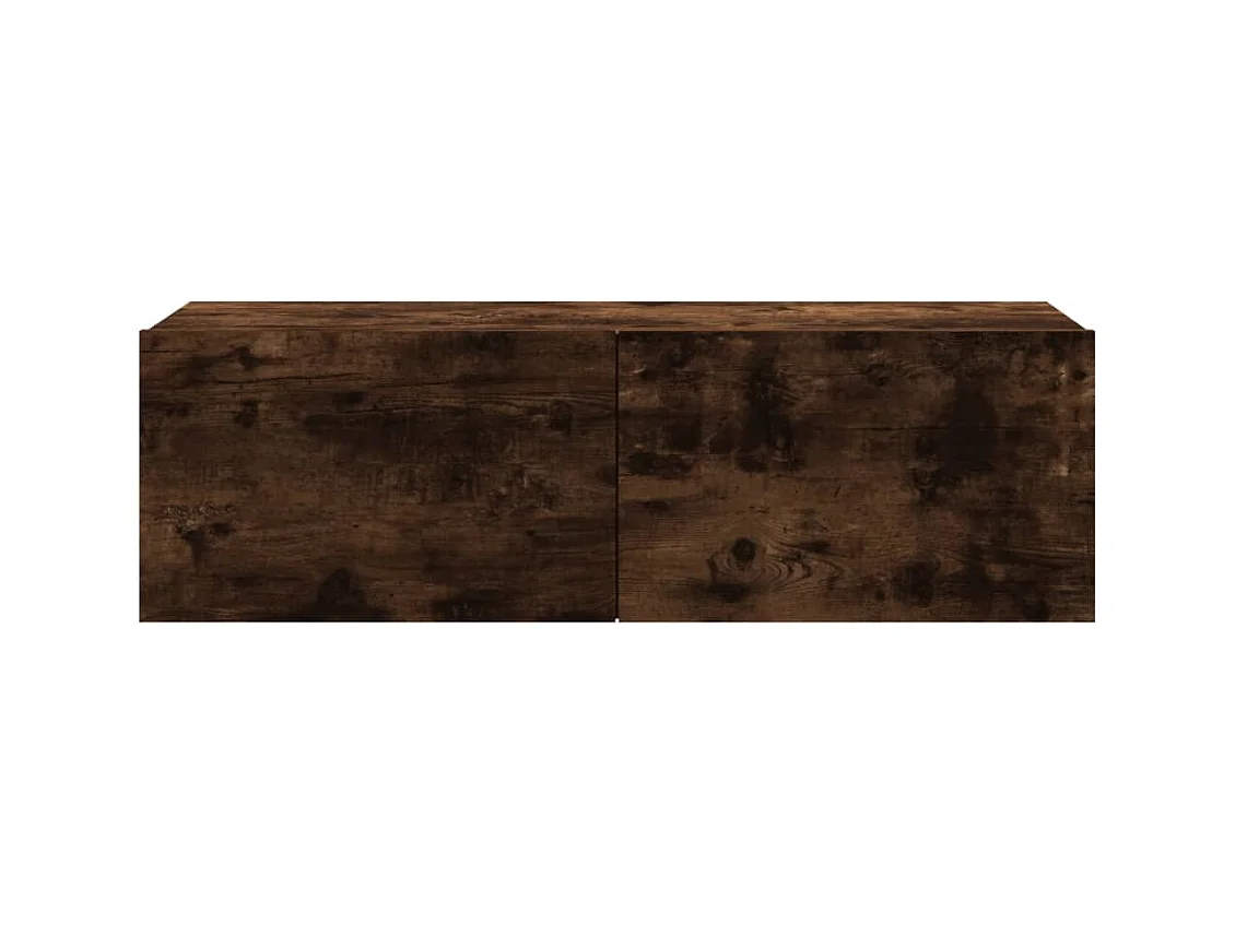 Mitchel  Armoire murale TV Chêne fumé 100x30x30 cm Bois d'ingénierie