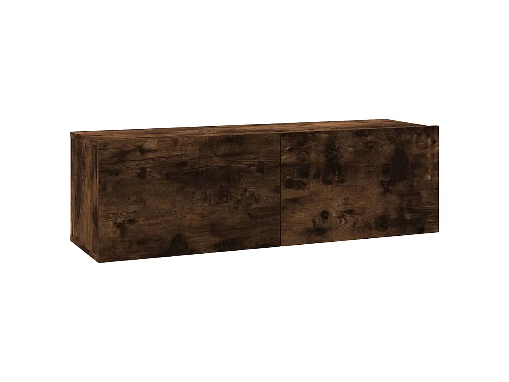Mitchel  Mueble de TV madera contrachapada roble ahumado 100x30x30 cm