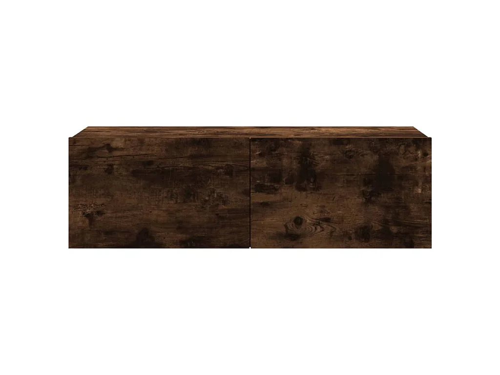 Mitchel  Mueble de TV madera contrachapada roble ahumado 100x30x30 cm
