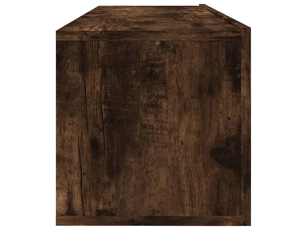 Mitchel  Mueble de TV madera contrachapada roble ahumado 100x30x30 cm