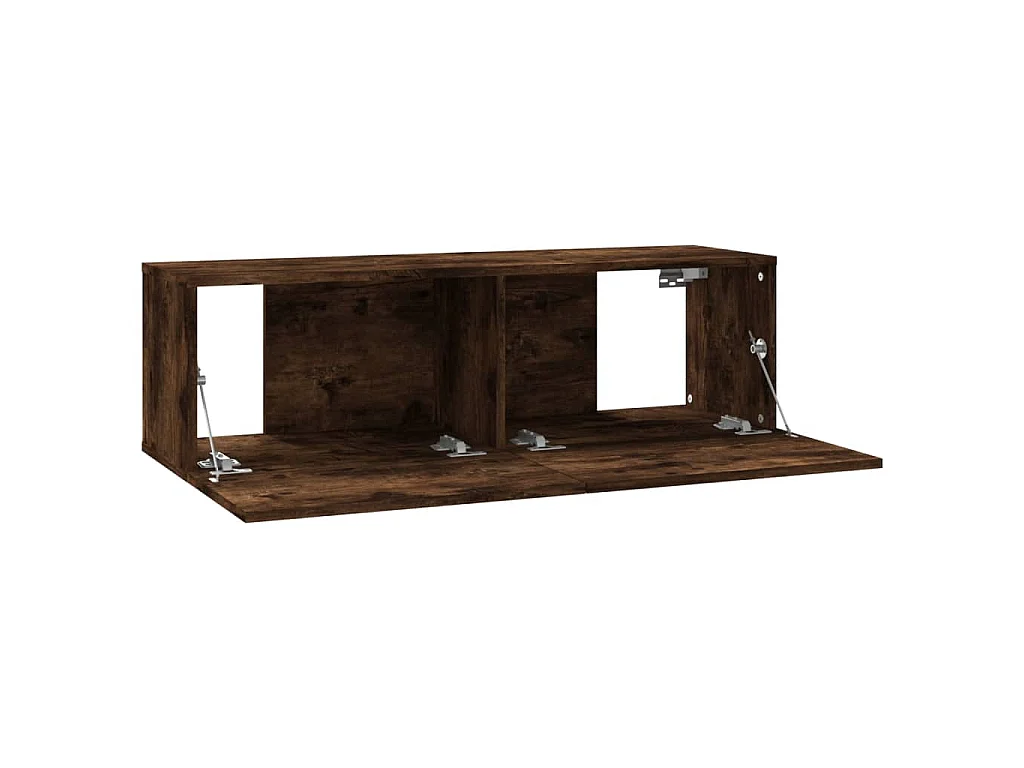 Mitchel  Mueble de TV madera contrachapada roble ahumado 100x30x30 cm