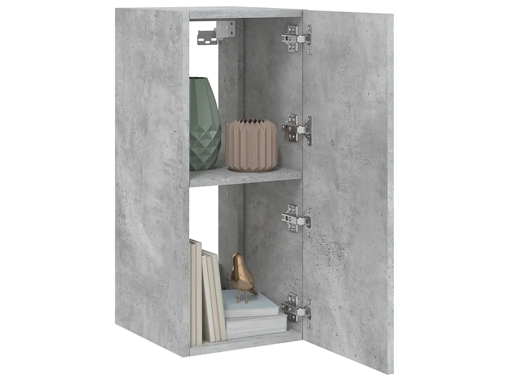 Gerben  Tv-wandmeubel met LED-verlichting 30,5x35x70 cm betongrijs