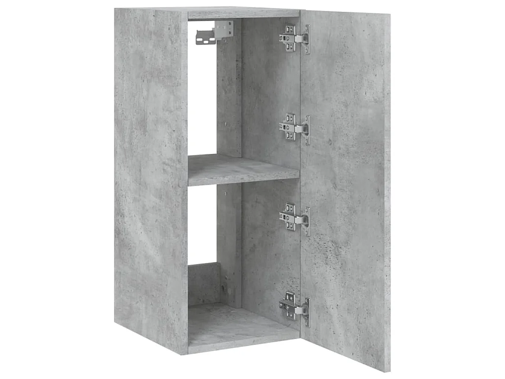 Gerben  Tv-wandmeubel met LED-verlichting 30,5x35x70 cm betongrijs