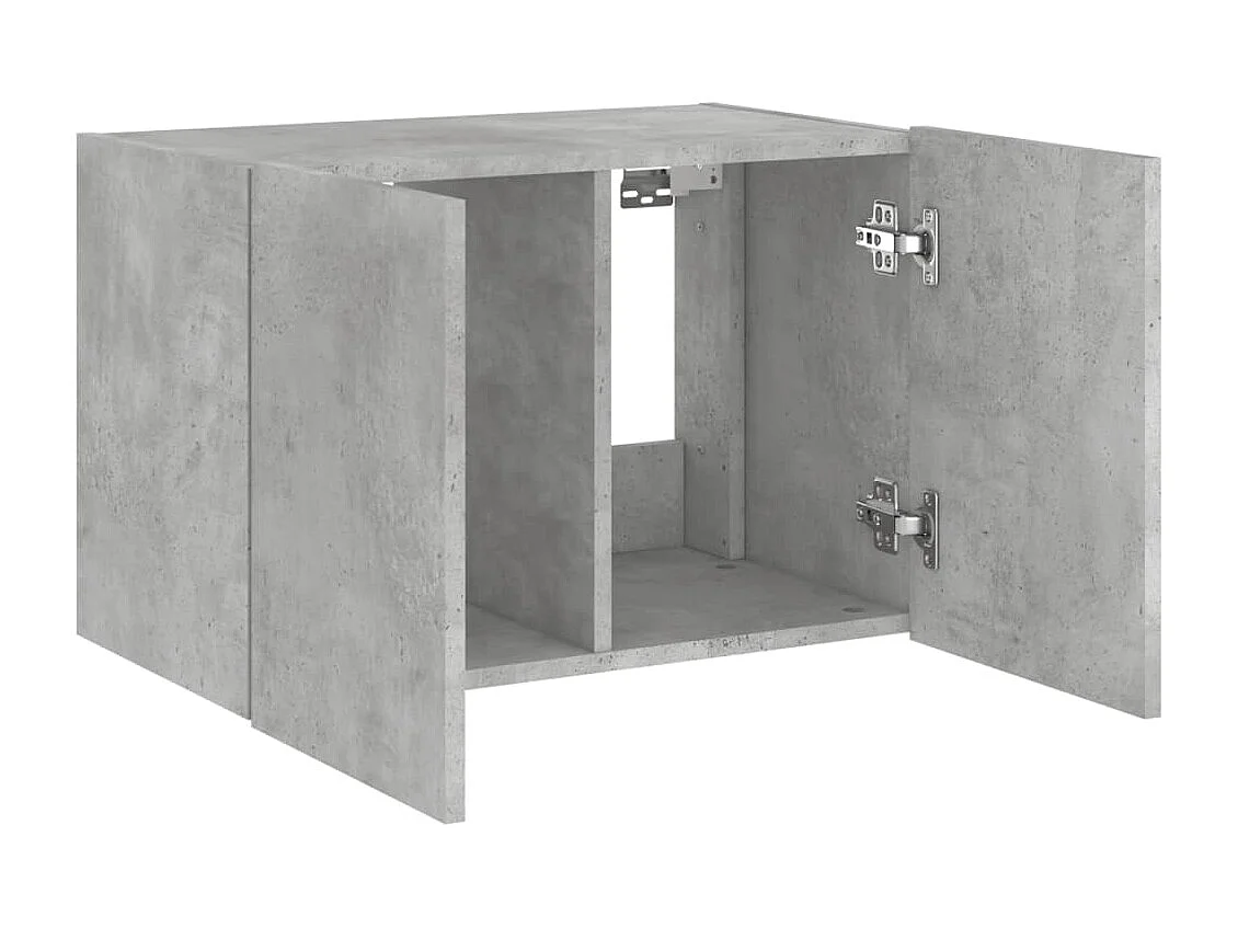 Gerben  Tv-wandmeubel met LED-verlichting 60x35x41 cm betongrijs