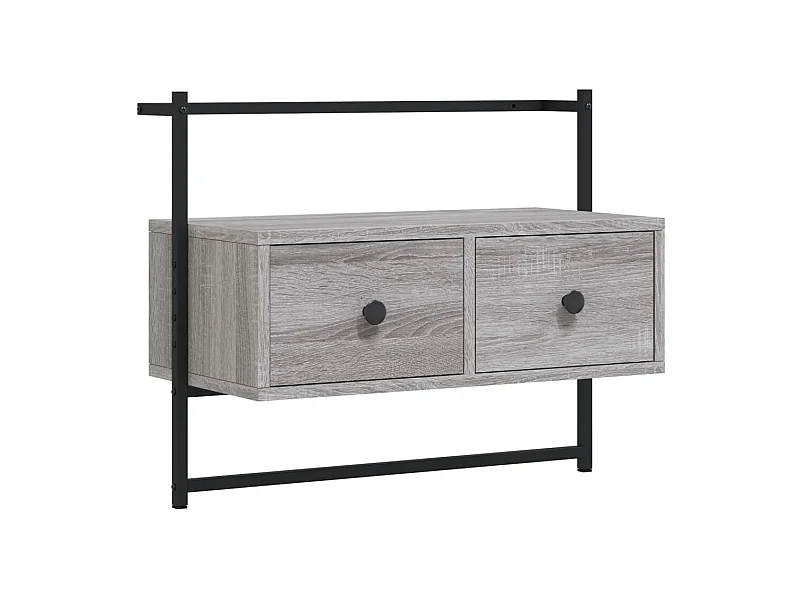Randers  Meuble TV mural sonoma gris 60,5x30x51 cm bois d'ingénierie