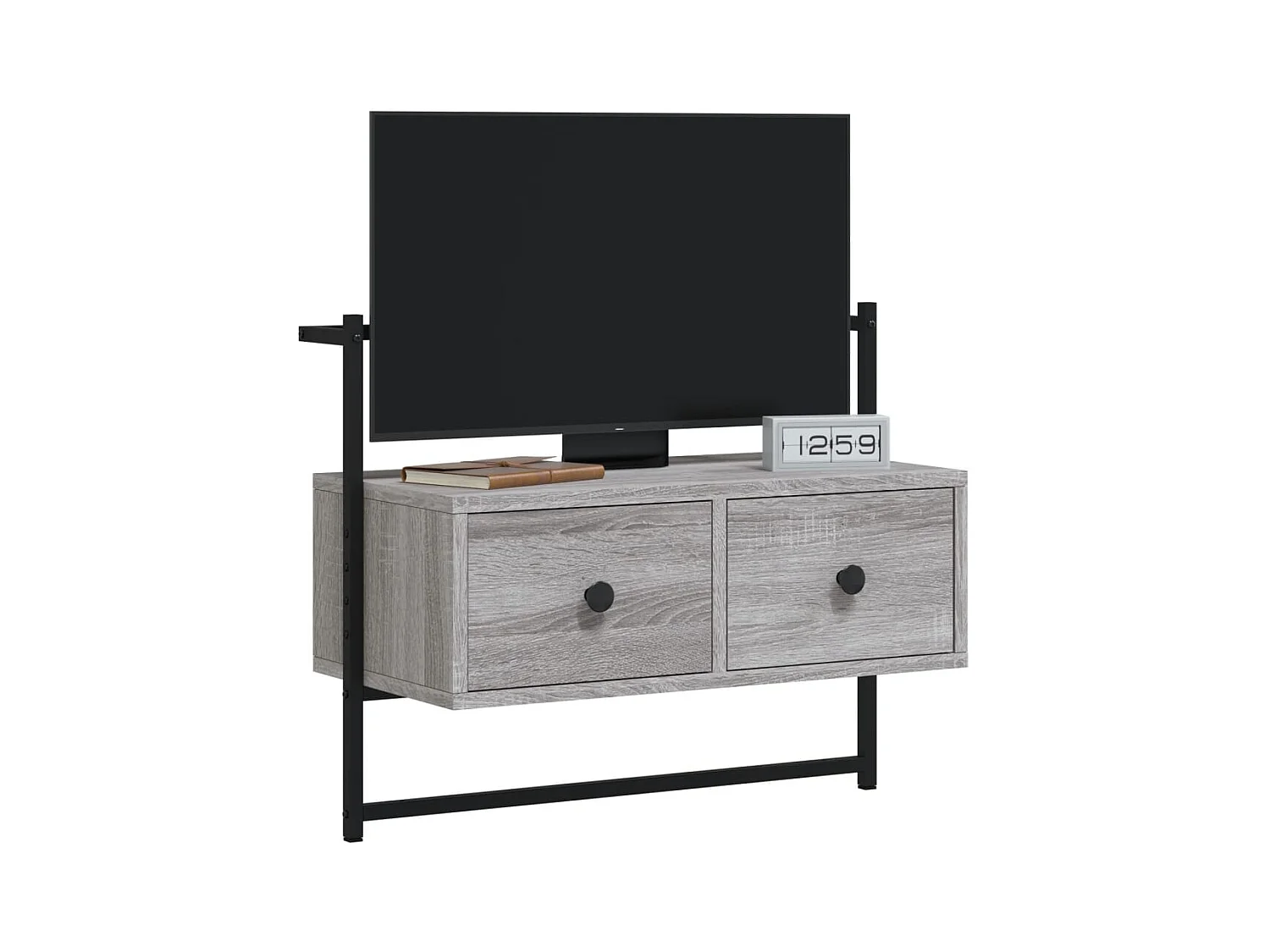 Randers  Meuble TV mural sonoma gris 60,5x30x51 cm bois d'ingénierie