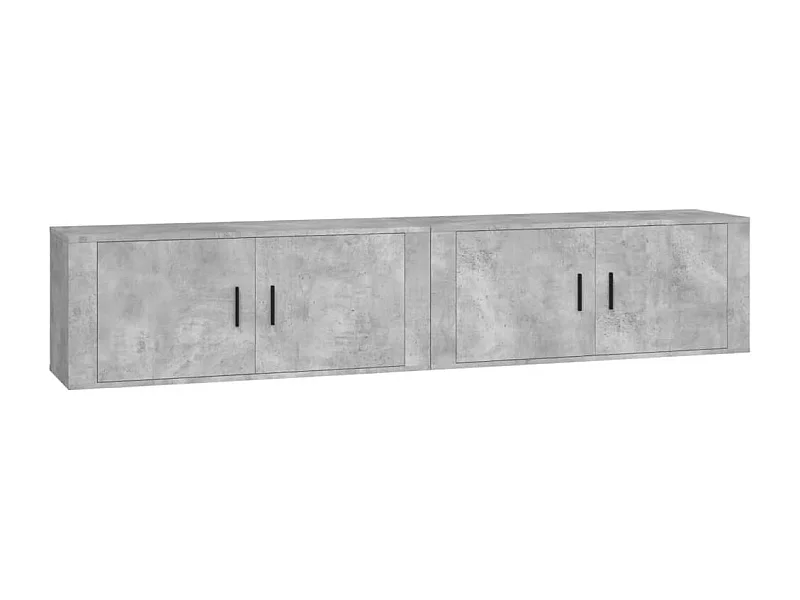Crofton  Tv-wandmeubels 2 st 100x34,5x40 cm betongrijs