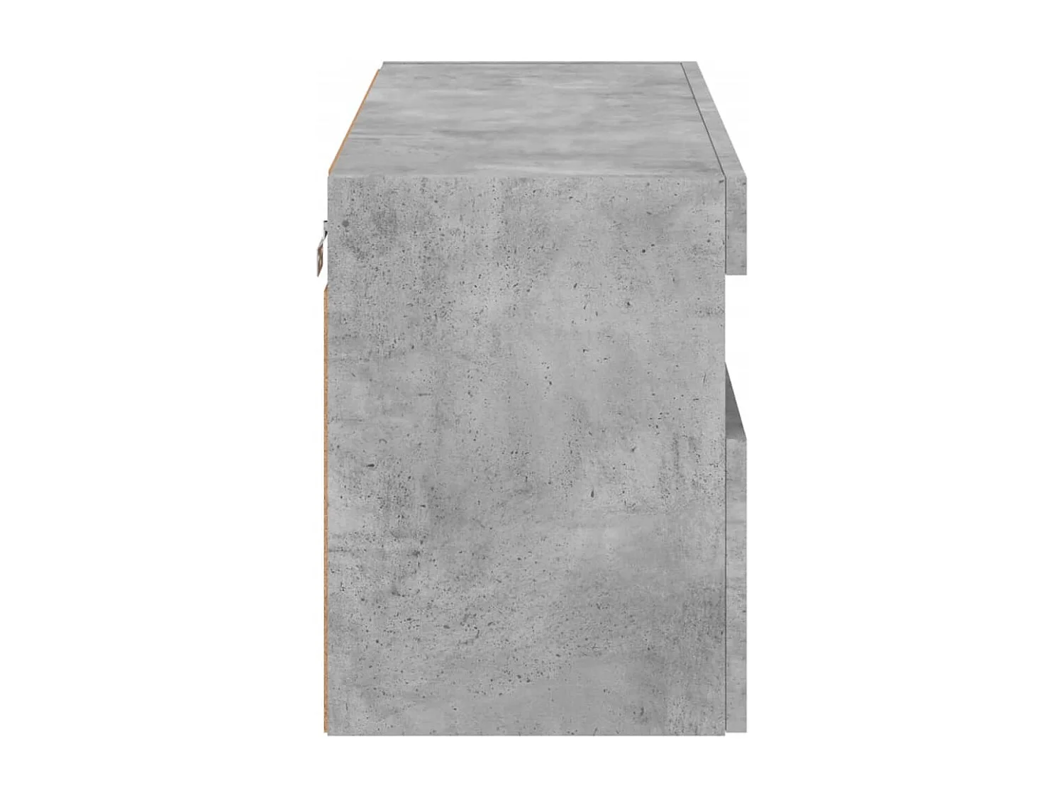 Ølstykke  Meuble TV mural avec lumières LED gris béton 80x30x40 cm