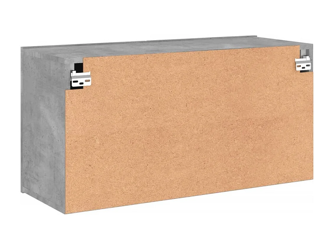 American Canyon  Meuble TV mural gris béton 80x30x41 cm