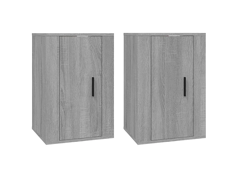 Murk  Muebles para TV de pared 2 uds gris Sonoma 40x34,5x60 cm
