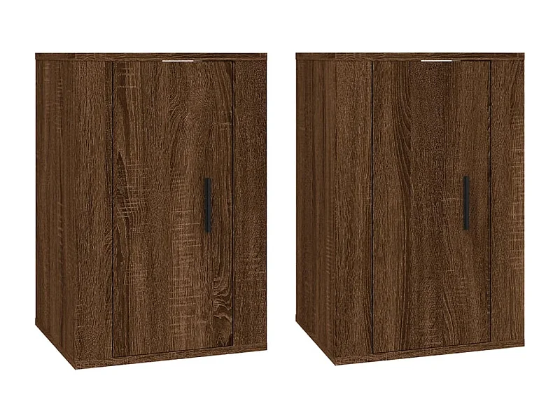 Murk  Tv-wandmeubels 2 st 40x34,5x60 cm bruin eikenkleur