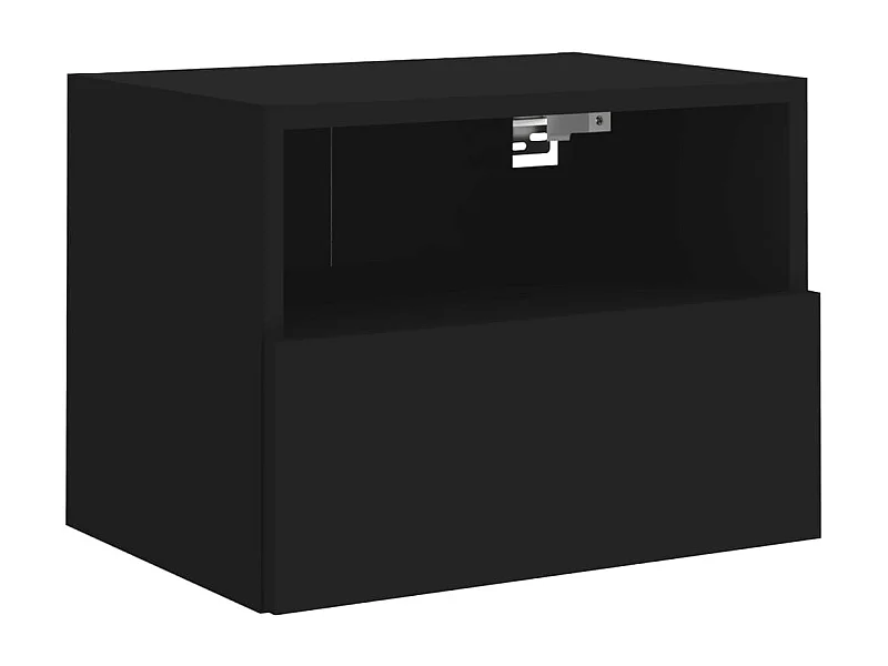 Sil  Meuble TV mural noir 40x30x30 cm bois d'ingénierie