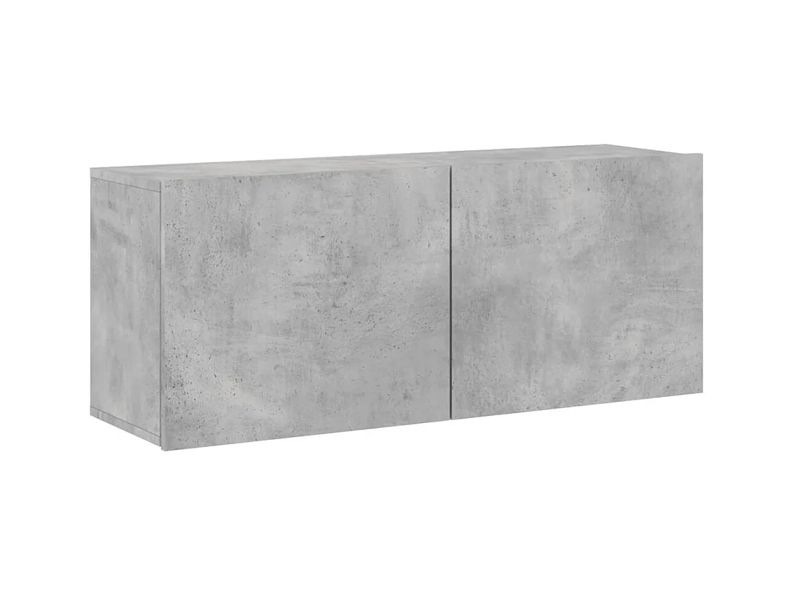 American Canyon  Meuble TV mural gris béton 100x30x41 cm
