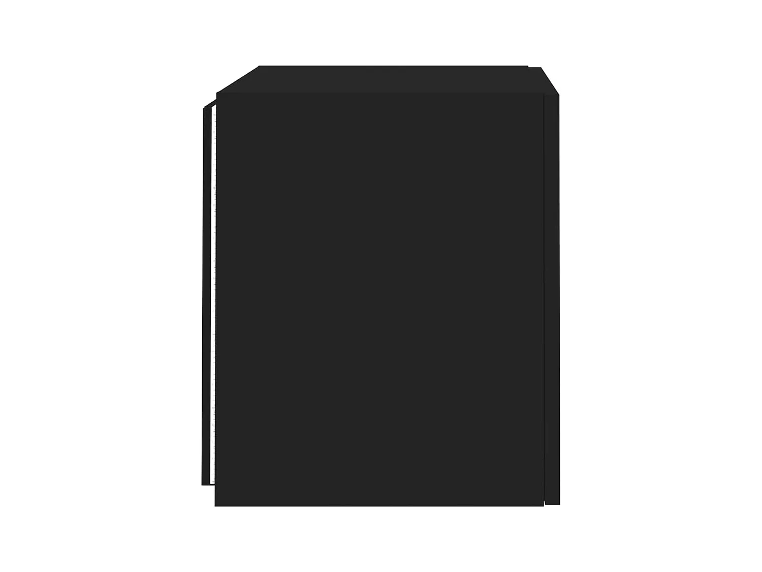 Gerben  Meuble TV mural avec lumières LED noir 40,5x35x40 cm