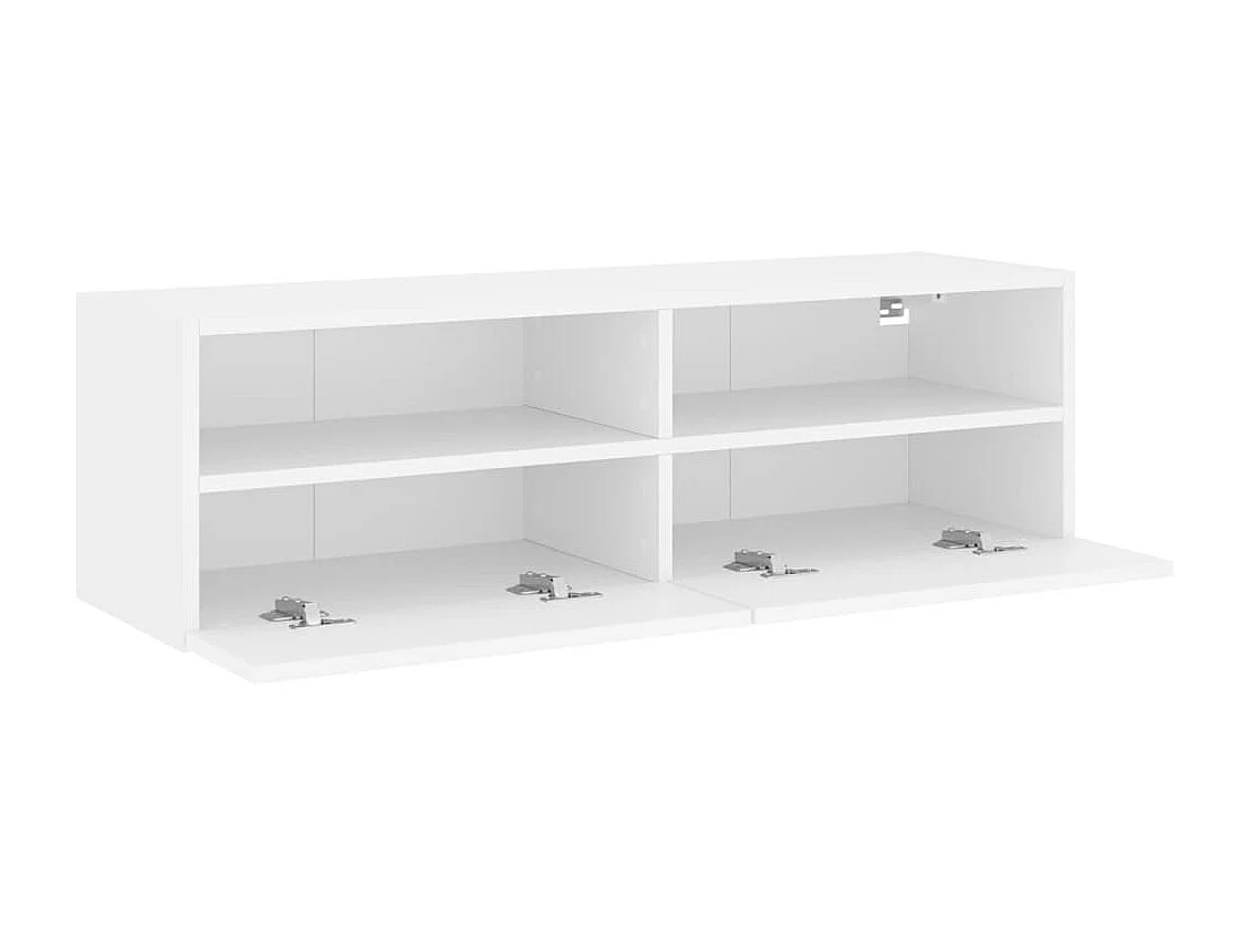 Sil  Meuble TV mural blanc 100x30x30 cm bois d'ingénierie