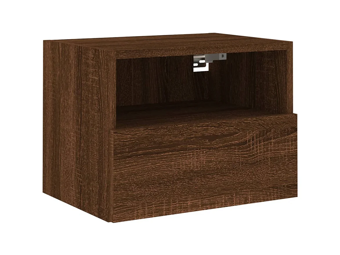 Sil  Meuble TV mural chêne marron 40x30x30 cm bois d'ingénierie