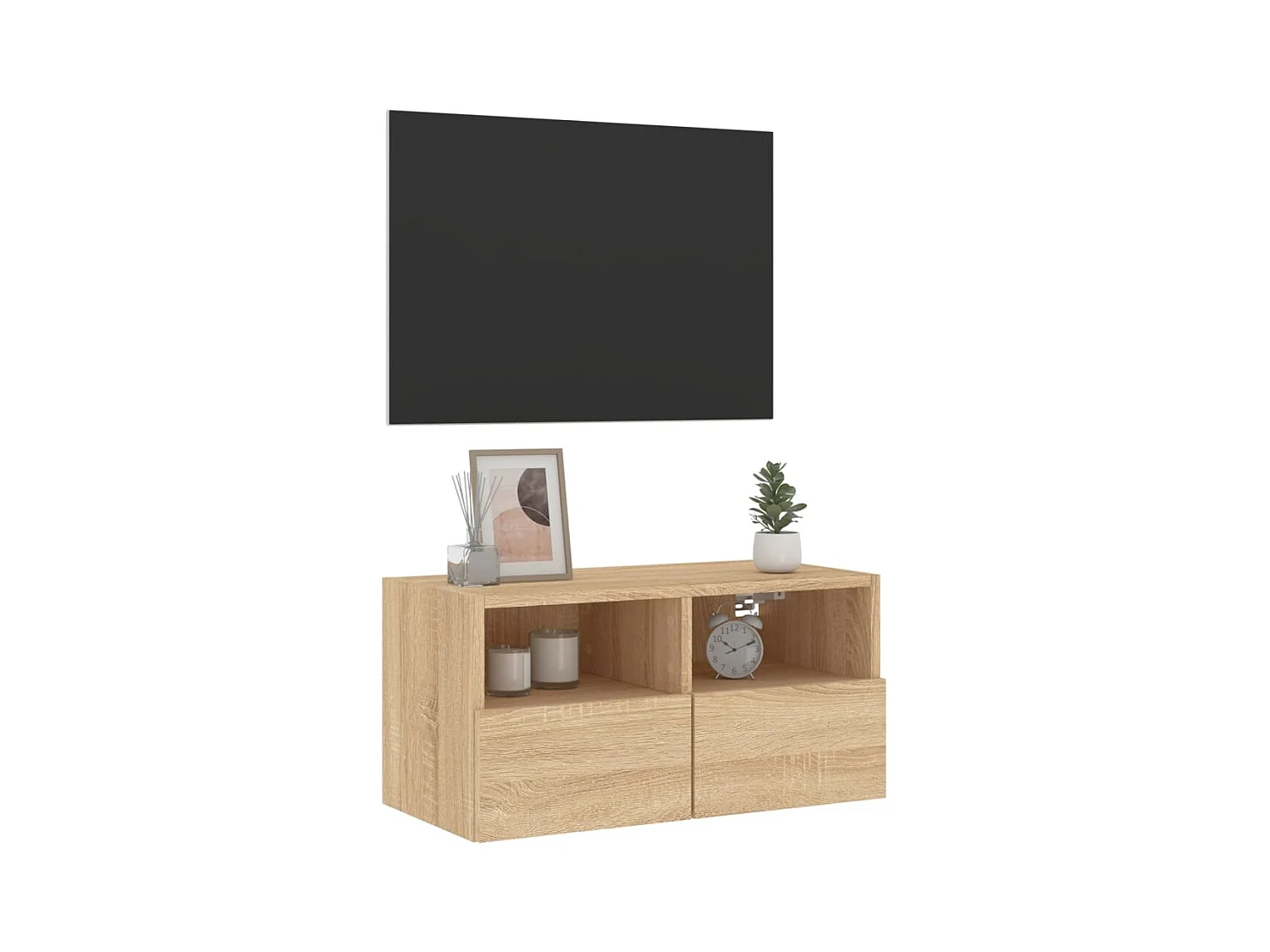 Sil  Meuble TV mural chêne sonoma 60x30x30 cm bois d'ingénierie