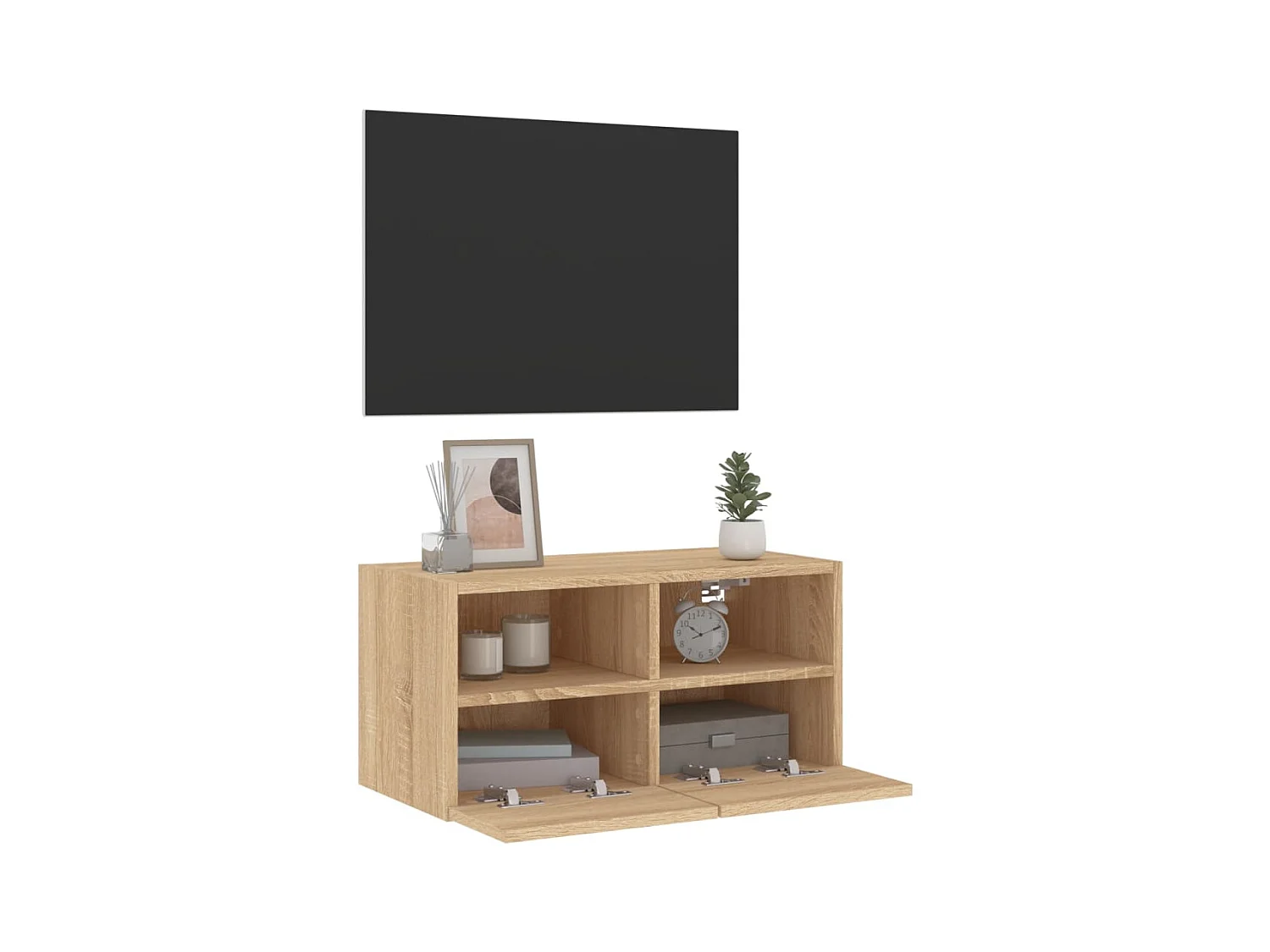 Sil  Meuble TV mural chêne sonoma 60x30x30 cm bois d'ingénierie