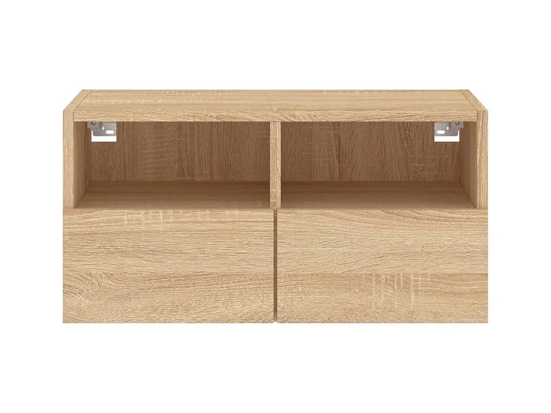 Sil  Meuble TV mural chêne sonoma 60x30x30 cm bois d'ingénierie