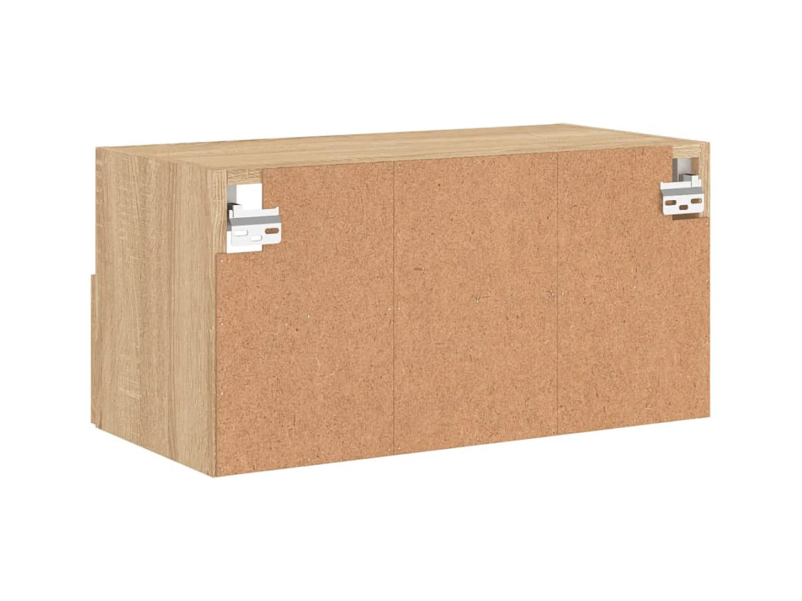 Sil  Meuble TV mural chêne sonoma 60x30x30 cm bois d'ingénierie