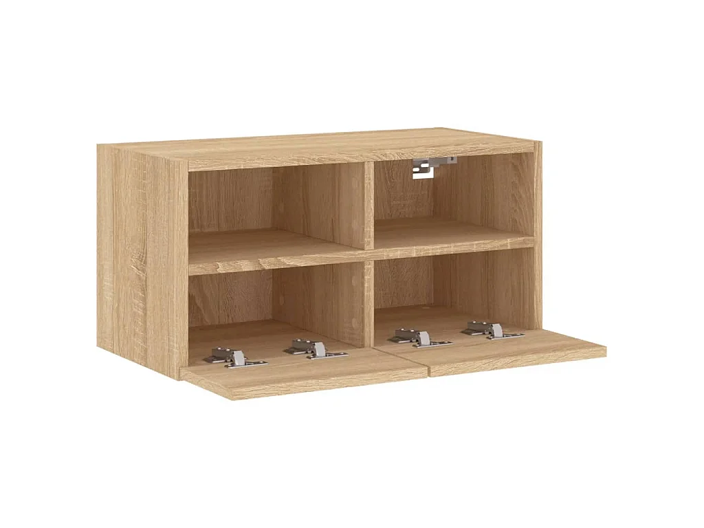 Sil  Meuble TV mural chêne sonoma 60x30x30 cm bois d'ingénierie