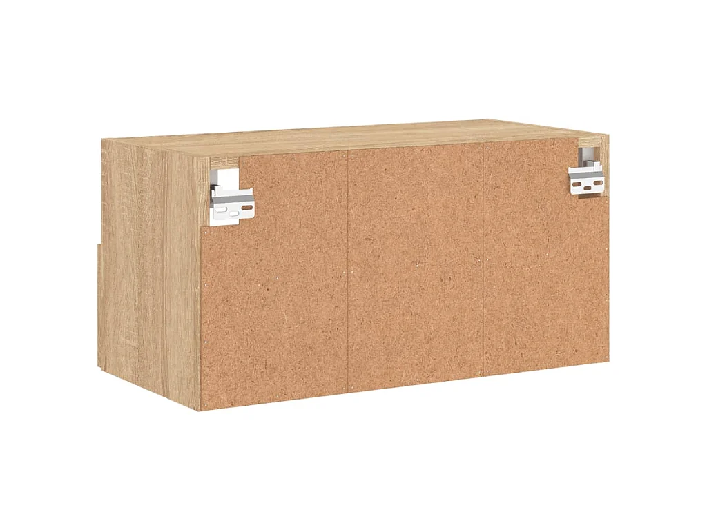 Sil  Meuble TV mural chêne sonoma 60x30x30 cm bois d'ingénierie