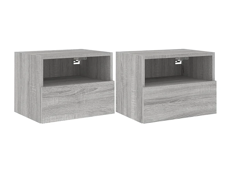 Sil  Muebles de pared para TV 2 uds madera gris Sonoma 40x30x30 cm