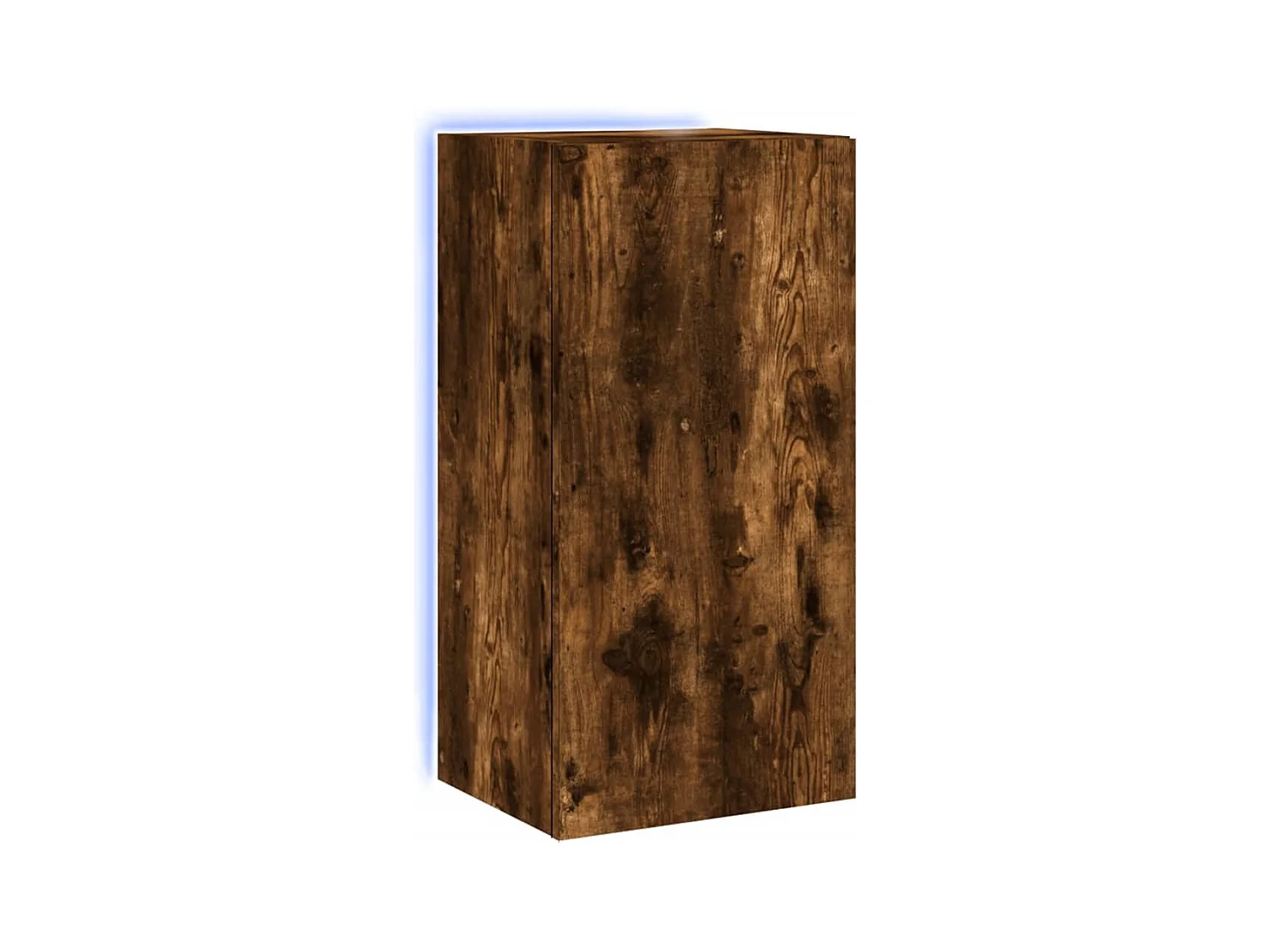 Gerben  Mueble de TV de pared con luces LED roble ahumado 30,5x35x80 cm