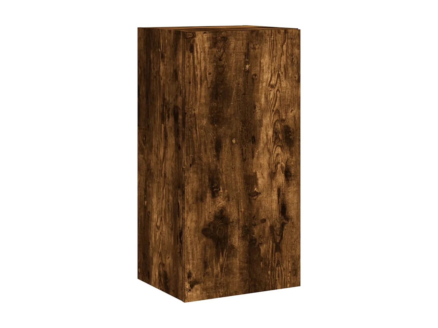 Gerben  Mueble de TV de pared con luces LED roble ahumado 30,5x35x80 cm