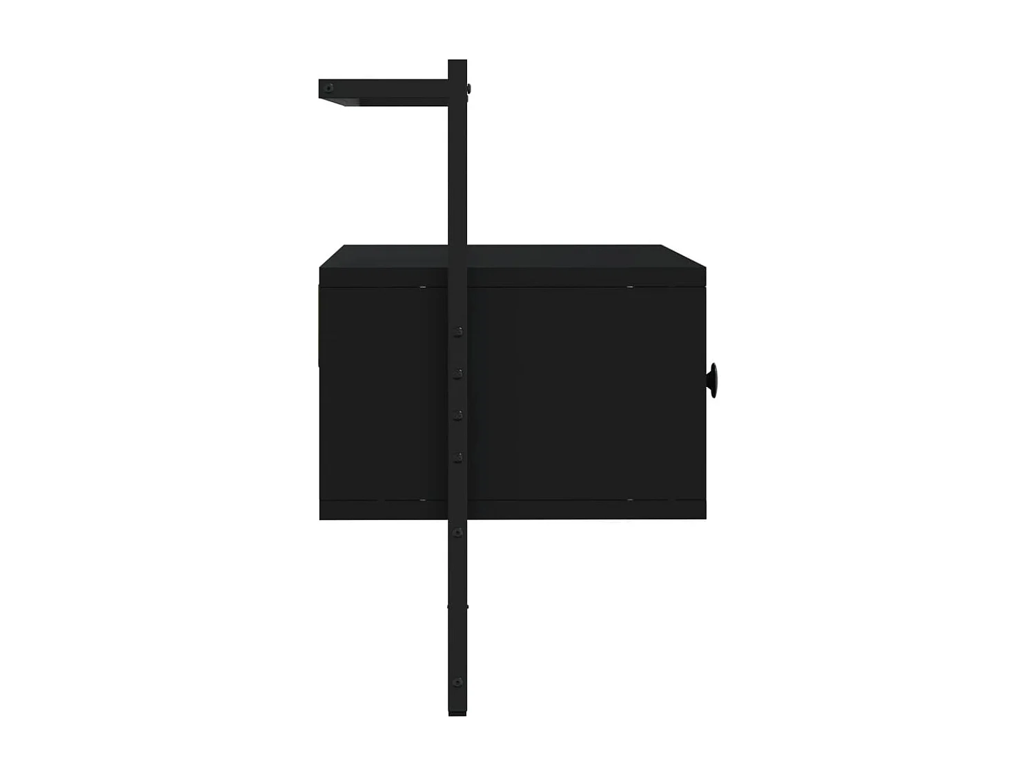 Randers  Mueble de TV de pared madera ingeniería negro 60,5x30x51 cm