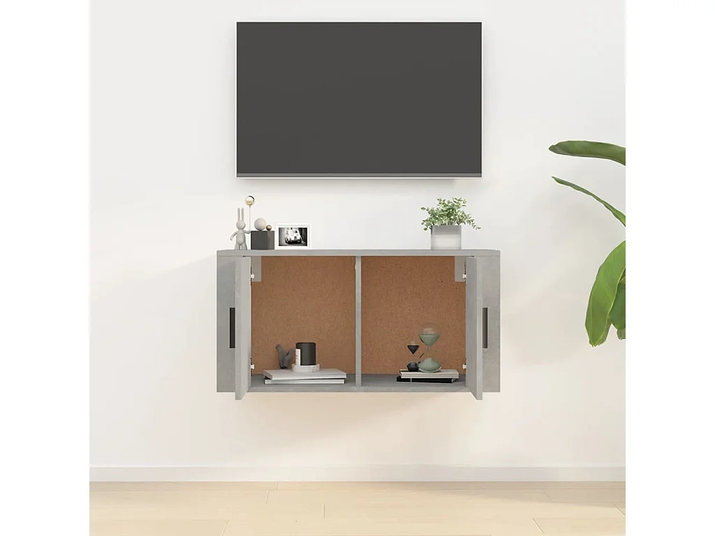 Murk  Mueble para TV de pared gris hormigón 80x34,5x40 cm