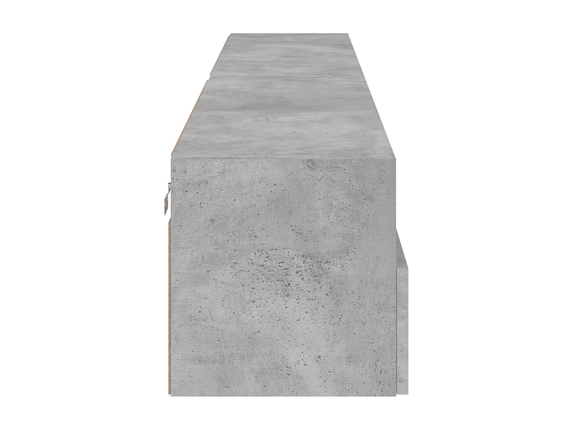 Sil  Meubles TV muraux 2pcs gris béton 100x30x30cm bois d'ingénierie
