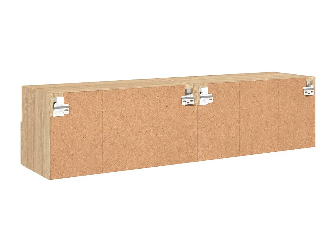 Sil  Muebles de TV de pared 2 uds madera roble Sonoma 60x30x30 cm